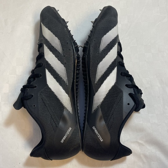 Adidas Adizero Sprintstar Track Spikes Core Black White Mens 10 UK 9 EU 44 - Picture 5 of 11